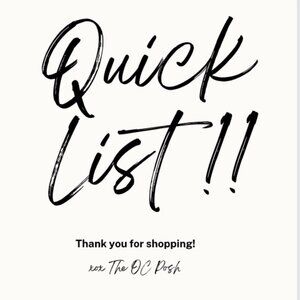 Live Show- Quick List!!